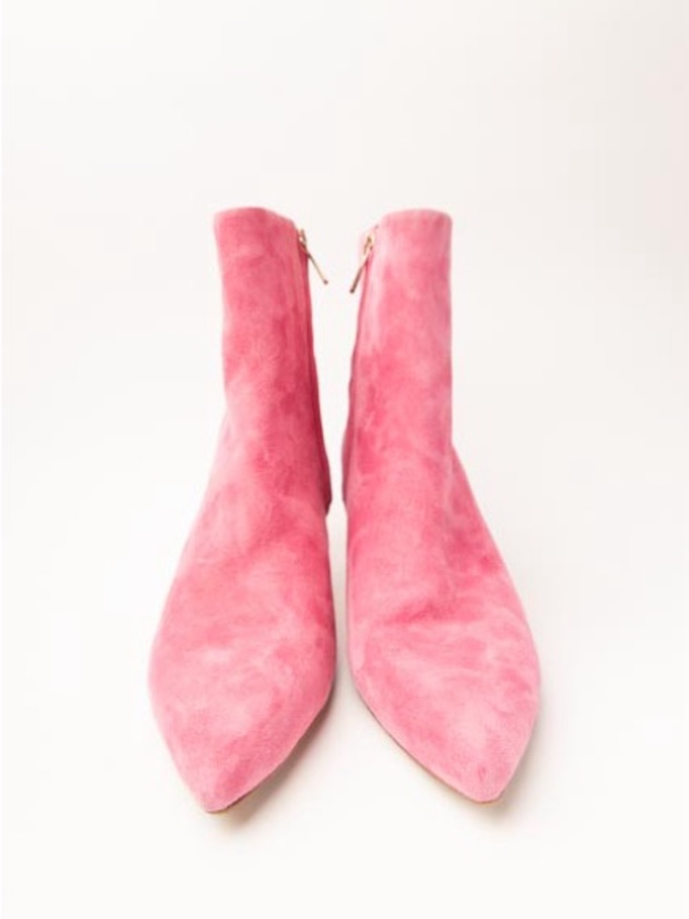 Sam Edelman Pink Suede Pointed Toe Ankle Booties - Picture 6 of 11